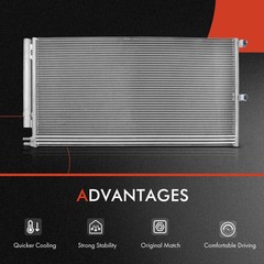 A/C Condenser & Cooling Fan Assembly For 10-14 F150 Navigator 10-13 Expedition