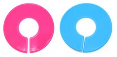 Pink and Blue Round Plastic Blank Rack Size Dividers – Multi-Pack