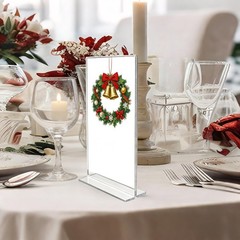 FixtureDisplays® 1PK 4 x 9″ Clear Acrylic Sign Holder for 4X9″,