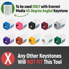 Everest 45Term – 45° Angled Speed Termination Keystone Tool Time Saver Network