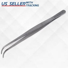 Handy 8″ Extra-Long Tweezers Instruments Thumb Forceps Stainless German Grade