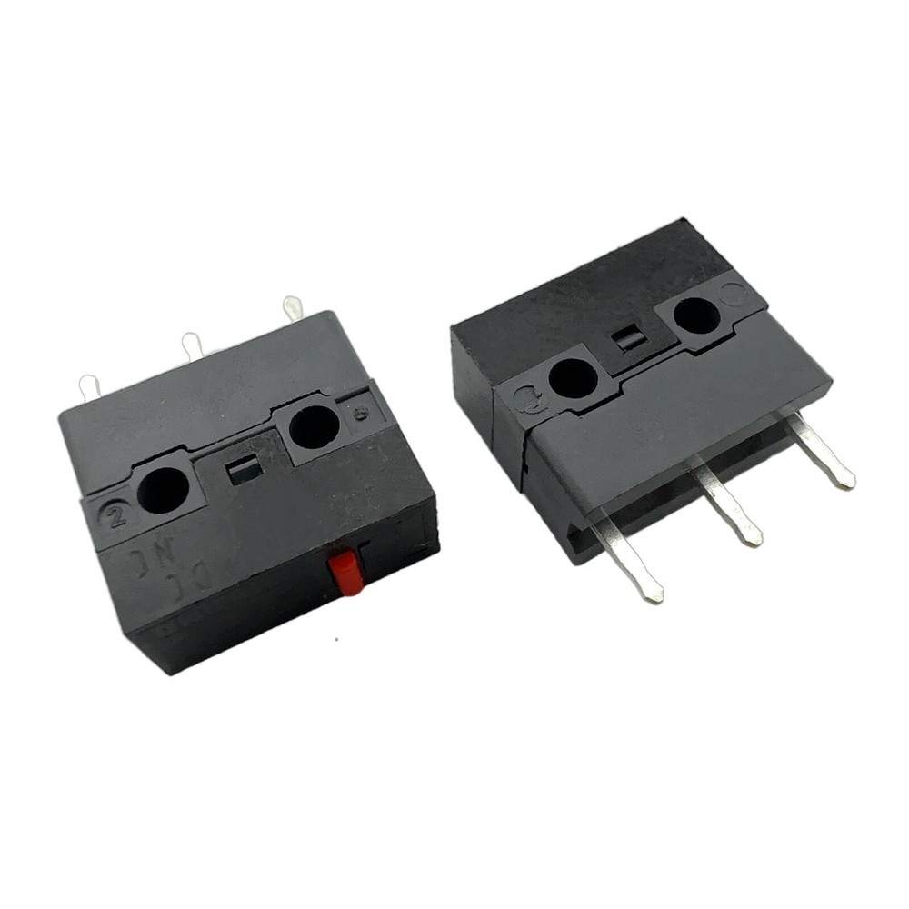 HUANO Red Dot Long-Pin 4mm Rise 10M Mouse Micro Switch 12.8×5.8×11.2mm (4 Pcs)