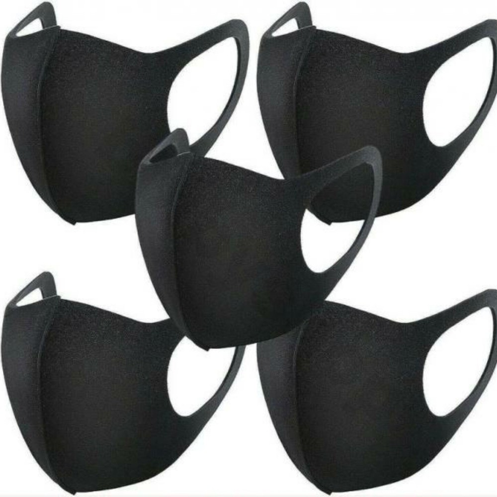 10 Black Face Masks ~ One Size Fits Most, NEW