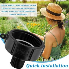 250 Gallon IBC Water tote Hose Adapter, IBC Drain Adapter,Water Hose Male Ada…
