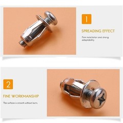 Expansion Screw Petal Nut,Petal Shape Metal Nut with Screws Easy Installation