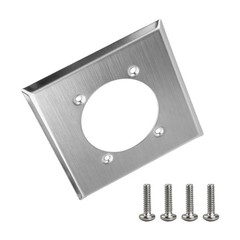 2 Gang Receptacle Wall Plate Single Hole W/ 4 Screws for 14-50R Hubbell HBL9450A
