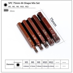 3/8″ Inch Impact Screwdriver Bit Torx M Shape Hex Bit Set Hex Shank Magnetic