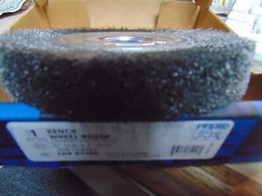 Pferd Wire Bench Wheel Brush 6″ x 1″ x 2 inch center hole .008 cs wire wide face