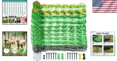 Flexible Electric Fence Netting – 35.4″ H x 164′ L, Ideal for Farms and Gardens