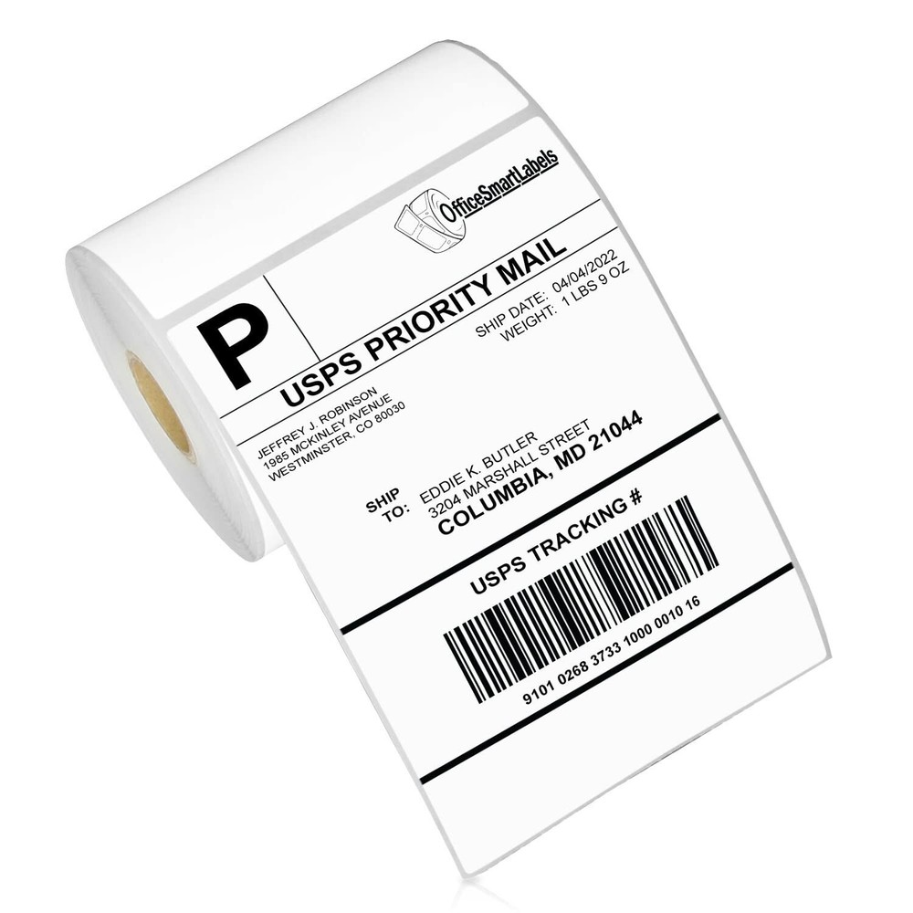 OfficeSmartLabels – 4″ x 6″ Direct Thermal Labels – Compatible with Zebra & R…