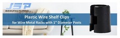 1″ Diameter Wire Shelf Clips Shelving Split Sleeves Lock Locking Plastic 4 pair