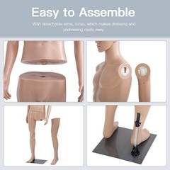 73 inch Male Mannequin Full Body Dress Form Sewing Dress Model Mannequin Stand