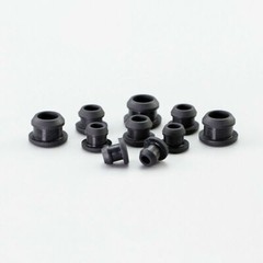 Black Snap-on Hole Plug 2.5mm~30mm Silicone Rubber Blanking End Caps Tube Pipe