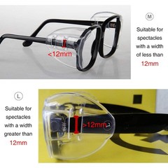 Korty 6 Pairs Eye Glasses Side Shields,Slip on Side Shields for Safety Glasse…