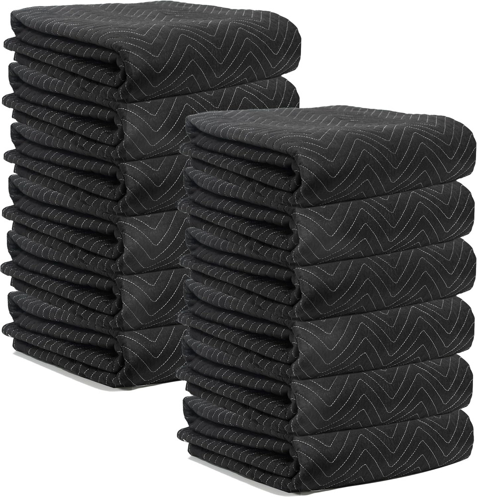 Moving Blankets 72″X80″ 12 Pack, (45 Lb/Dz Weight), Heavy Duty Moving Blanket, D