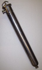Dairy Milk Filter Frame 4 7/8 X 33 side discharge 1 1/2 x 1 1/2 tri clover Sock