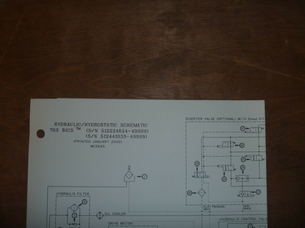 Bobcat 763 BICS Skid Steer Hydraulic Hydrostatic Diagram Manual 512224624-49999