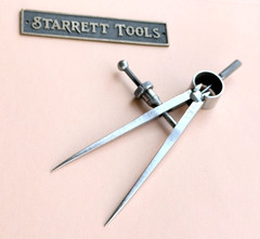 STARRETT No.77A Fay Spring-Type Dividers W/Square Legs; 4.0” Size & Capacity!
