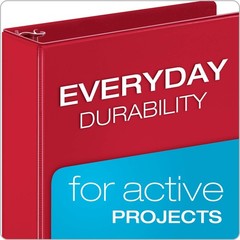 3 Ring Binders, Binders for and Office, Durable 2 Inch Binder with Round Ring…