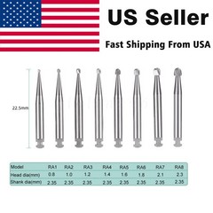 Dental Tungsten Steel Carbide Round Burs RA for Slow Low Speed Handpiece
