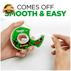 Scotch Invisible Matte Finish Magic Tape with Dispensers 3/4 Inches x 300 Inches