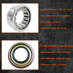 Rear Left and Right Axle Wheel Bearing and Seal Kit Compatible with Chevy Blazer