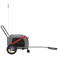 Pet Bike Trailer Red and black Oxford fabric, iron, PVC Medium