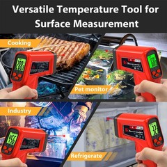 Laser Thermometer Gun NonContact Infrared Temperature Gun,58°F~986°F50°C~530°…