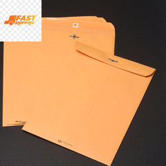 Gummed Kraft Clasp Envelopes, 7.5 X 10.5, Box of 100 (37875), Light Brown