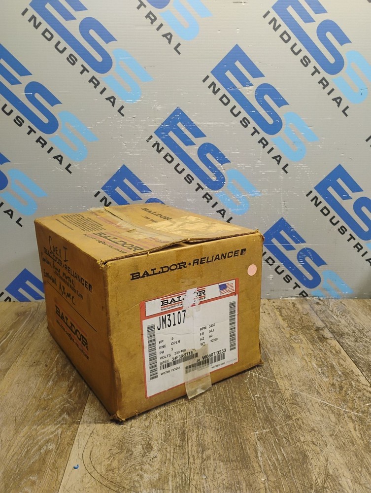 BALDOR RELIANCE JM3107 INDUSTRIAL MOTOR 0.5HP 3PH