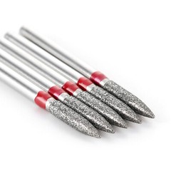 JMU Dental Diamond Burs FG High Speed Bur Flame Shape Fine Grit/Extra Fine, 5pcs