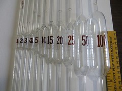 FISHERBRAND LABWARE~ 11 Pc. VOLUMETRIC PIPETTES ~ Science Projects, Collections!