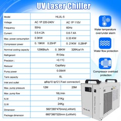 CRS 5W 10W 15W 355nm UV Laser Marking Engraving Machine For Glass Acrylic Wood