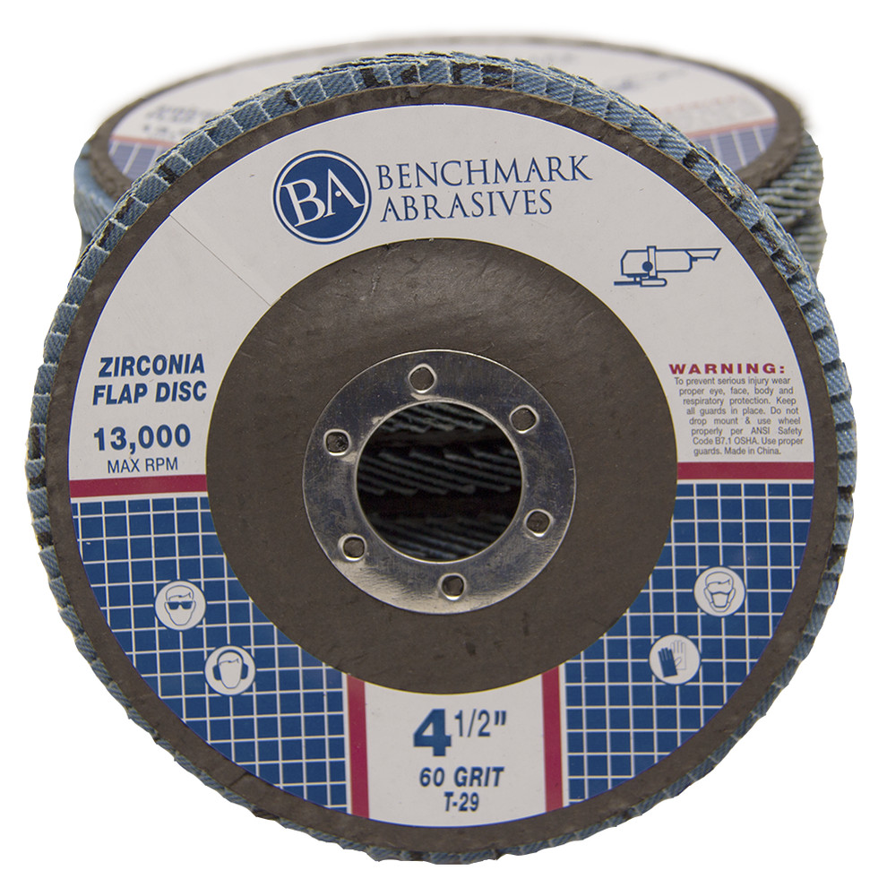 10 Pack 4.5” x 7/8″ Professional 60 Grit Zirconia Flap Disc Grinding Wheels T29