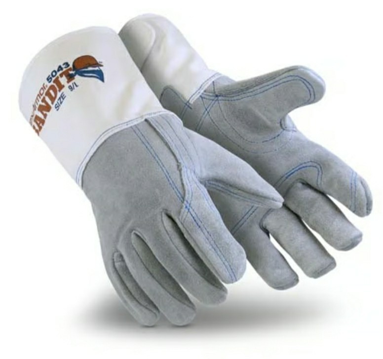 HexArmor Bandit Gloves 5043 Size 7/S Heavy Duty Leather Work with Extended Cuff
