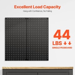 VEVOR Metal Pegboard Panels 2 Pcs 24″ x 12″ Wall Organizer for Garage Storage