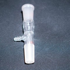Glass Straight & bent Vacuum Adapter,Gas Inlet Adapter,24/40 Joint, Lab Glass