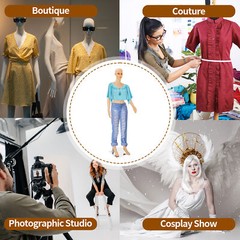 PP Female Mannequin Realistic Display Head Turns Dress Body Form Show Model