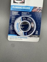 Harris Plumbing Solder Silver Bearing Solid Wire Lead Free 3 oz .118″