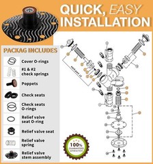 Inter Repair Kit For 3/4″-1″ Zurn Wilkins 975XL 975XL2 Backflow Preventer Parts