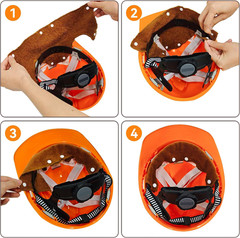 3-Pack Hard Hat Sweatband Washable Cooling Safety Helmet Insert Reusable Hard…