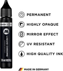 30ml Liquid Chrome Alcohol Refill – UV Resistant Paint Marker for Creativity