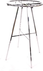 Chrome 36″ Round Clothing Rack Height 48 – 72″ H Leveler Glides Garment