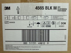25 Pack 3M 4565-BLK-M Hooded Disposable Coveralls White Red Size Medium