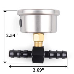 Universal 0-100Psi Fuel Pressure Gauge 1/8″ NPT Oil Press Gauge with 5/16″ Barb