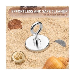 FINDMAG Neodymium Fishing Magnet, 150 LBS Pulling Force Strong Magnet with Li…