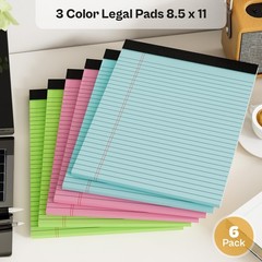Legal Pads 8.5 x 11, 12 Pack Colored Note x 11 In, Multicolor – 12