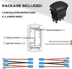 3-Pin/Blue UTV LED Rocker Switches Compatible with 570-1000 XP SXS Maverick X3 P