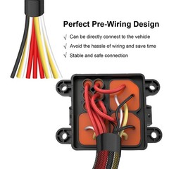12V Automotive Relay Box 3 Way Relay Fuse Box, with 12 AWG Pre-Wired Universal