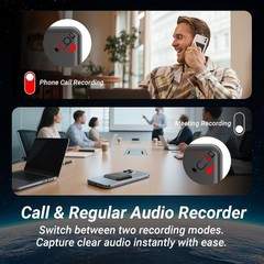 64GB Magnetic Voice Recorder Voice Activated with AI Noise Reduction Device NEW